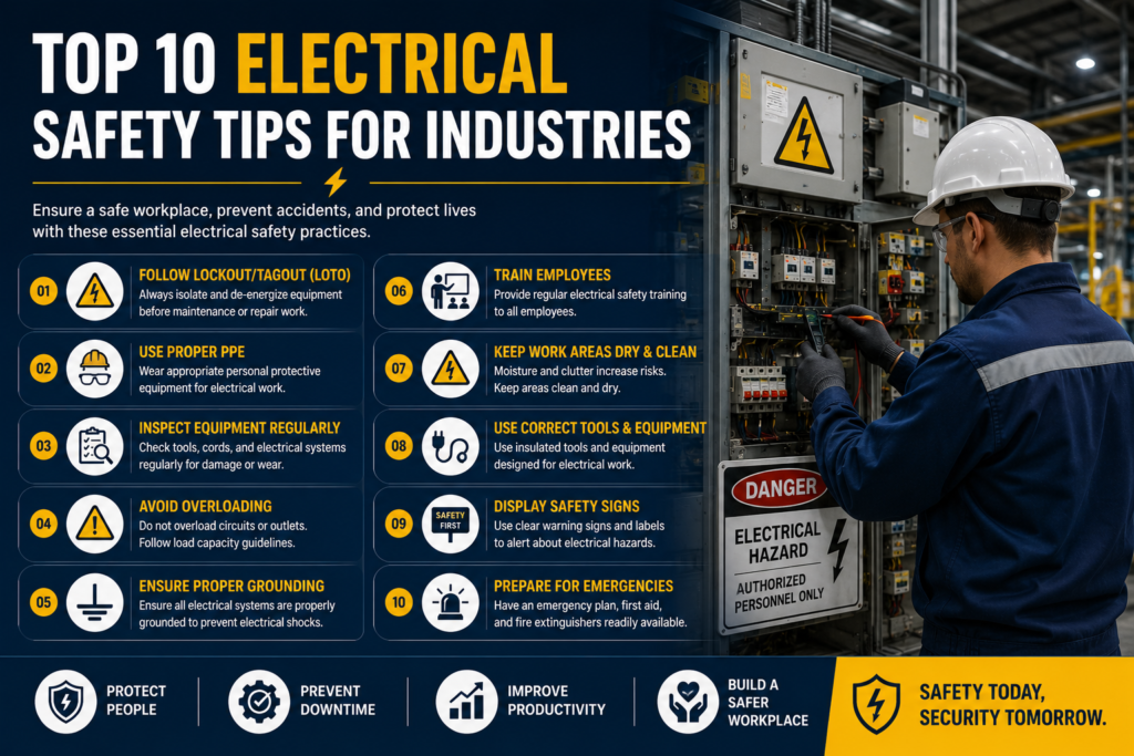 Top 10 Electrical Safety Tips for Industries