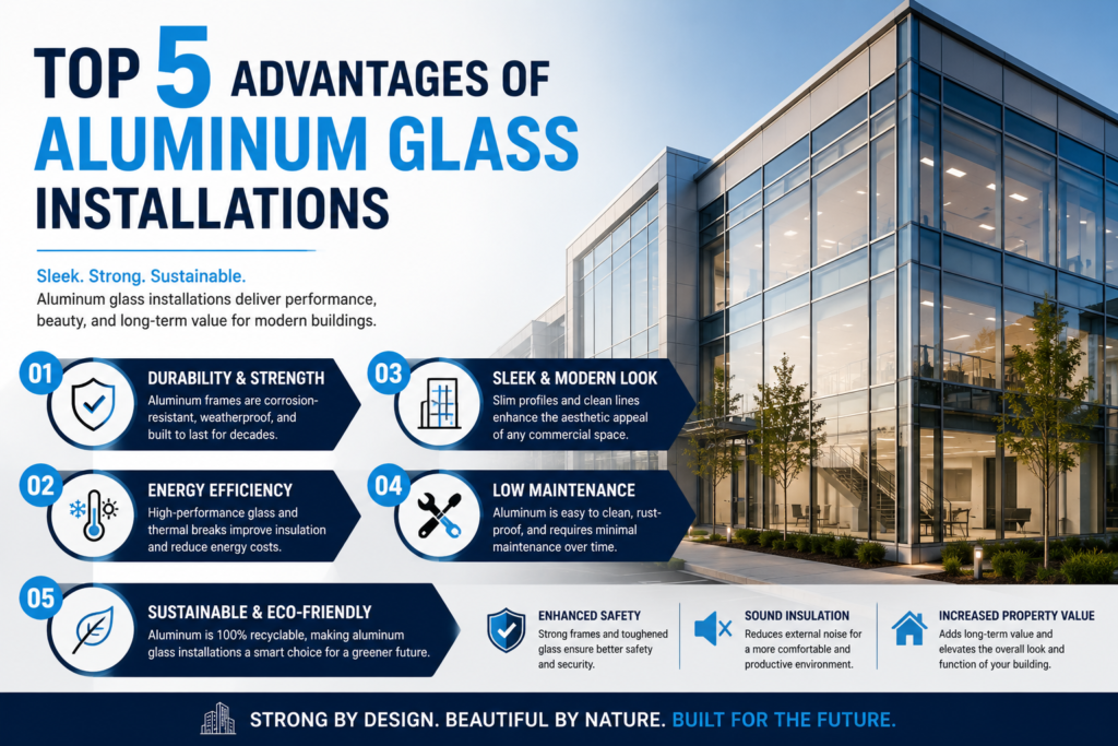 Top 5 Advantages of Aluminum Glass Installations