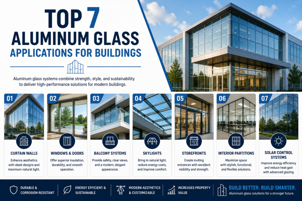 Top 7 Aluminum Glass Applications for Buildings