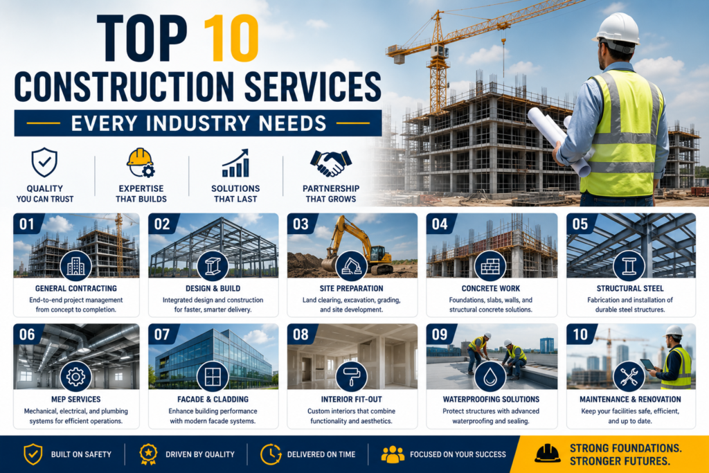 Top 10 Construction Services Every Industry Needs