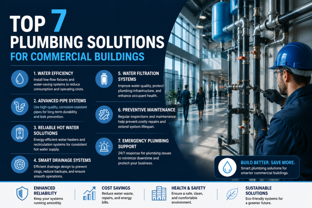 Top 7 Plumbing Solutions for Commercial Buildings